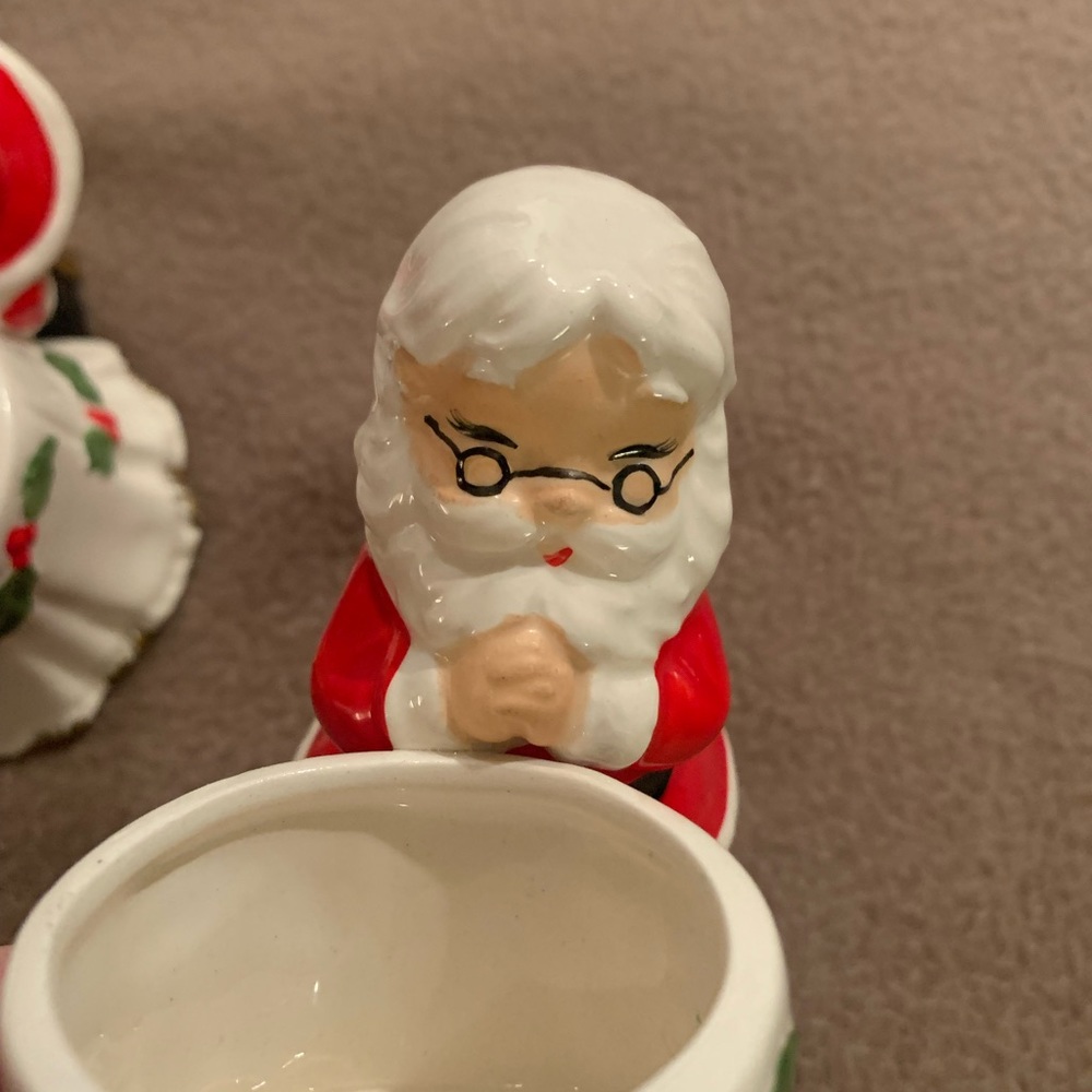 Vintage Josef Originals Santa Claus votive candle holders with price stickers - Picture 5 of 9